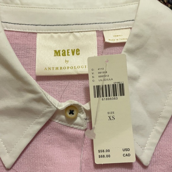 Maeve By Anthropologie Sleeveless Polo in Lilac - Picture 3 of 3